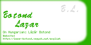 botond lazar business card