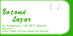 botond lazar business card